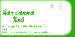 marianna nak business card